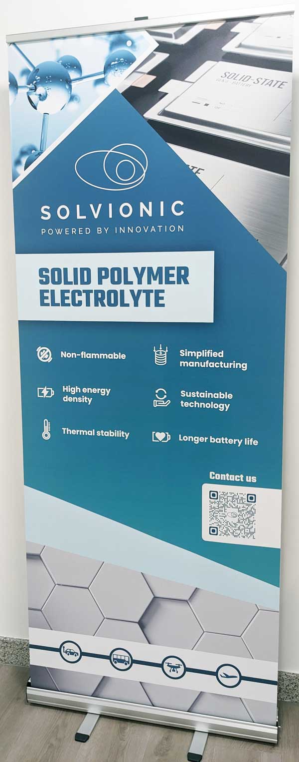 Solvionic Kakemono electrolytes - graphisme