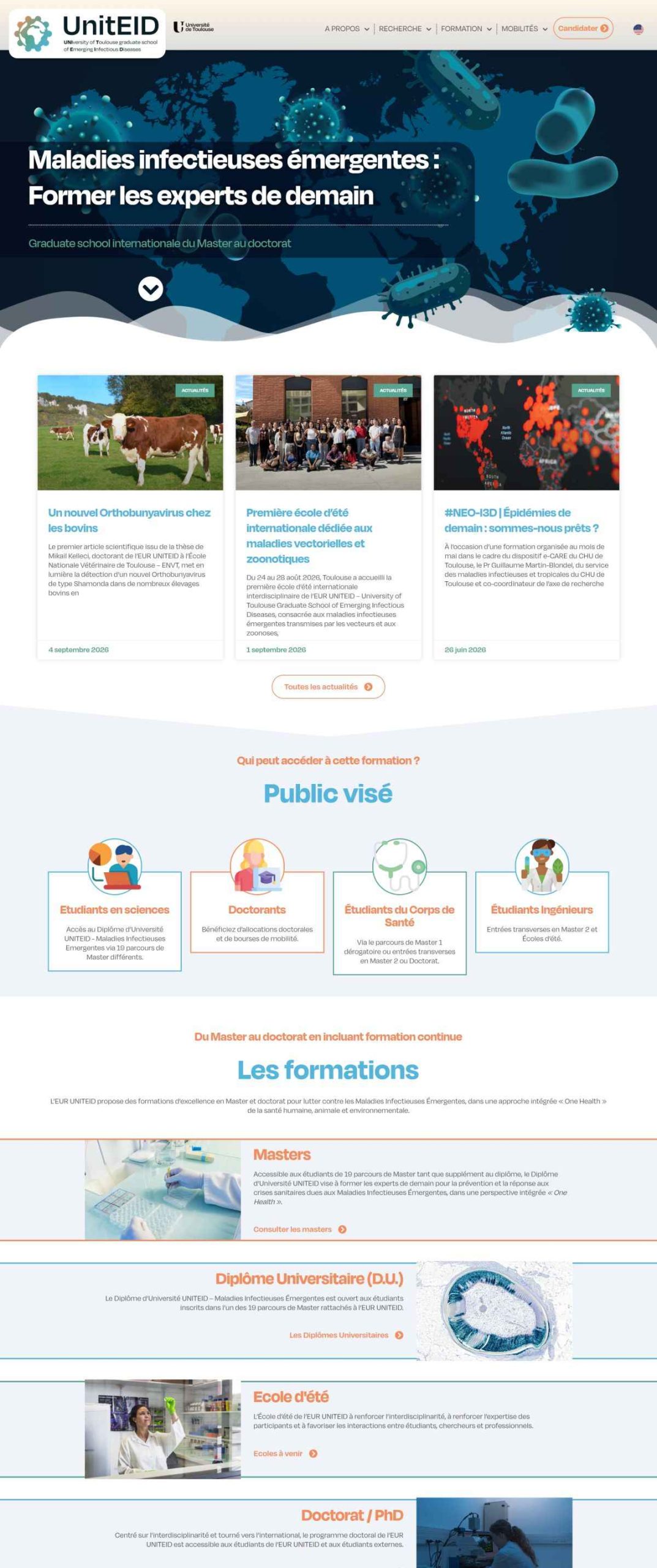 Site Uniteid graduate school : enseignements